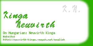 kinga neuvirth business card